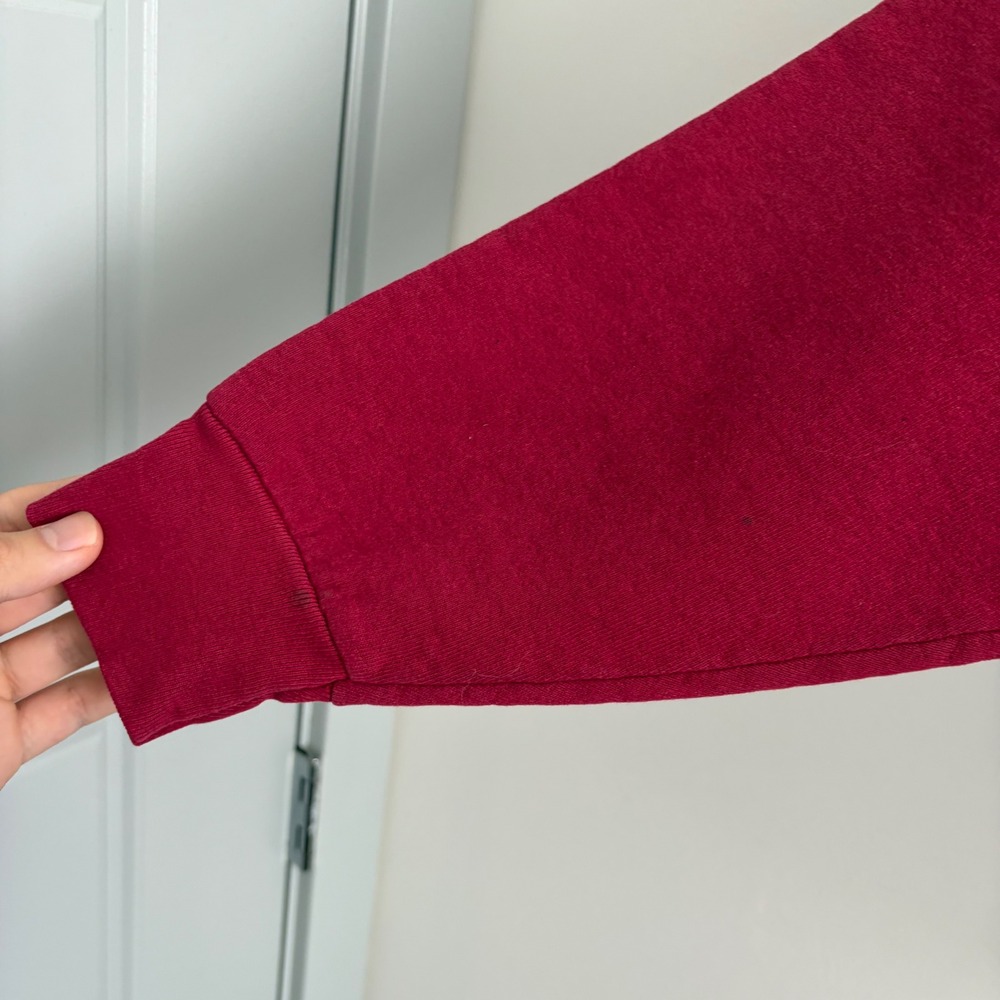 Vintage Fruit of the Loom Portland Maine Sweatshirt XL Red Made in USA 90s - Picture 2 of 7